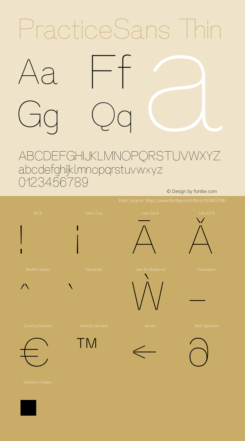 PracticeSans Thin Version 1.000;PS 001.000;hotconv 1.0.88;makeotf.lib2.5.64775图片样张