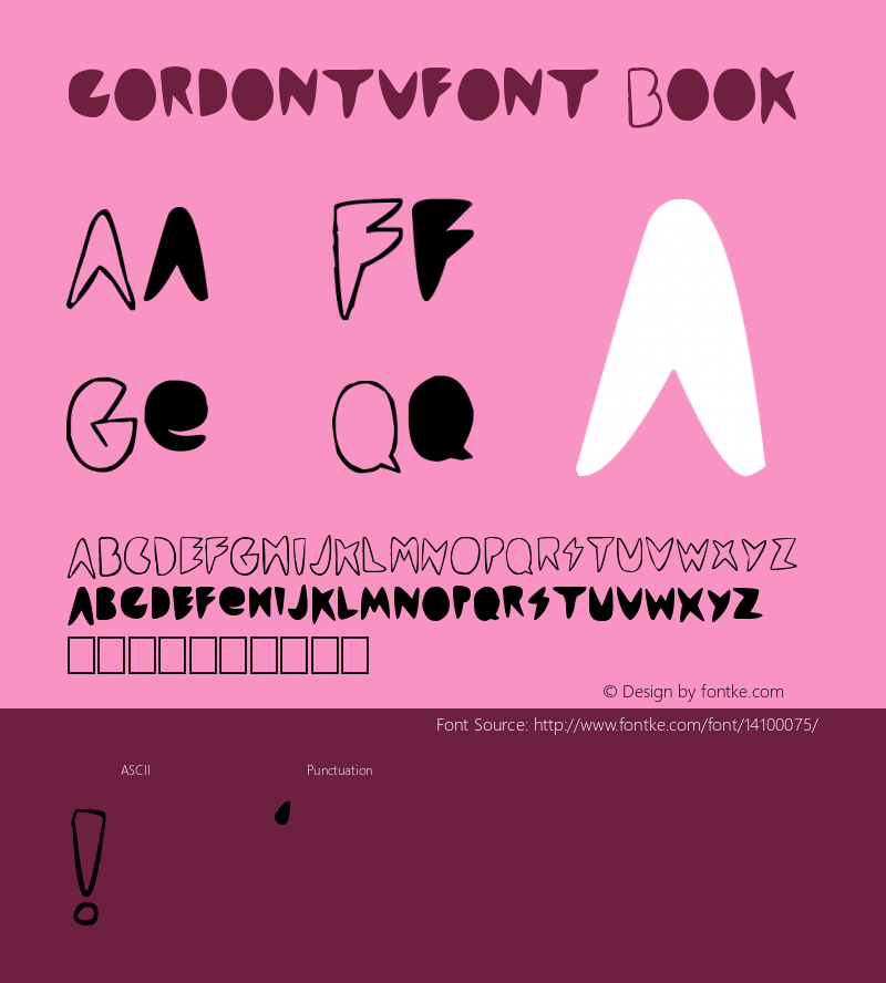 cordontvfont Book Version 1.00 October 7, 2008图片样张