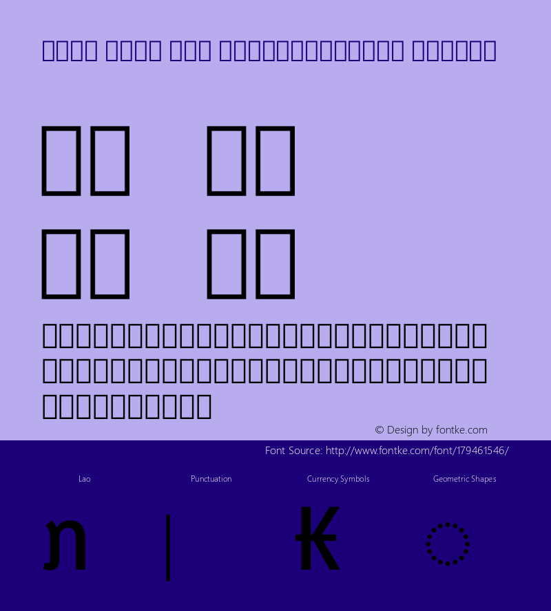 Noto Sans Lao SemiCondensed Medium Version 2.001图片样张