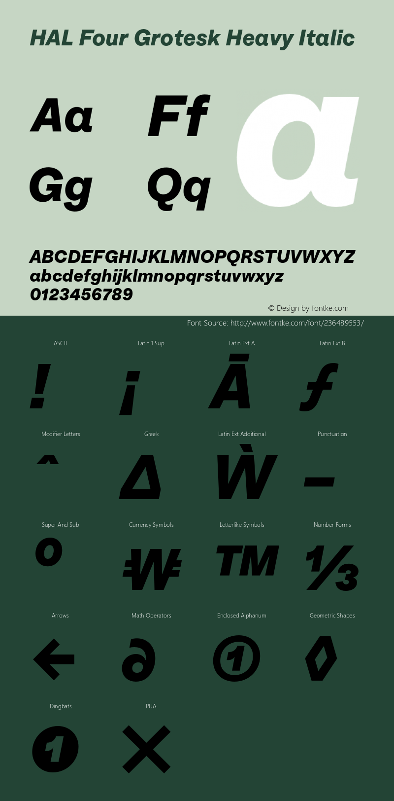 HAL Four Grotesk Heavy Italic Version 1.000图片样张