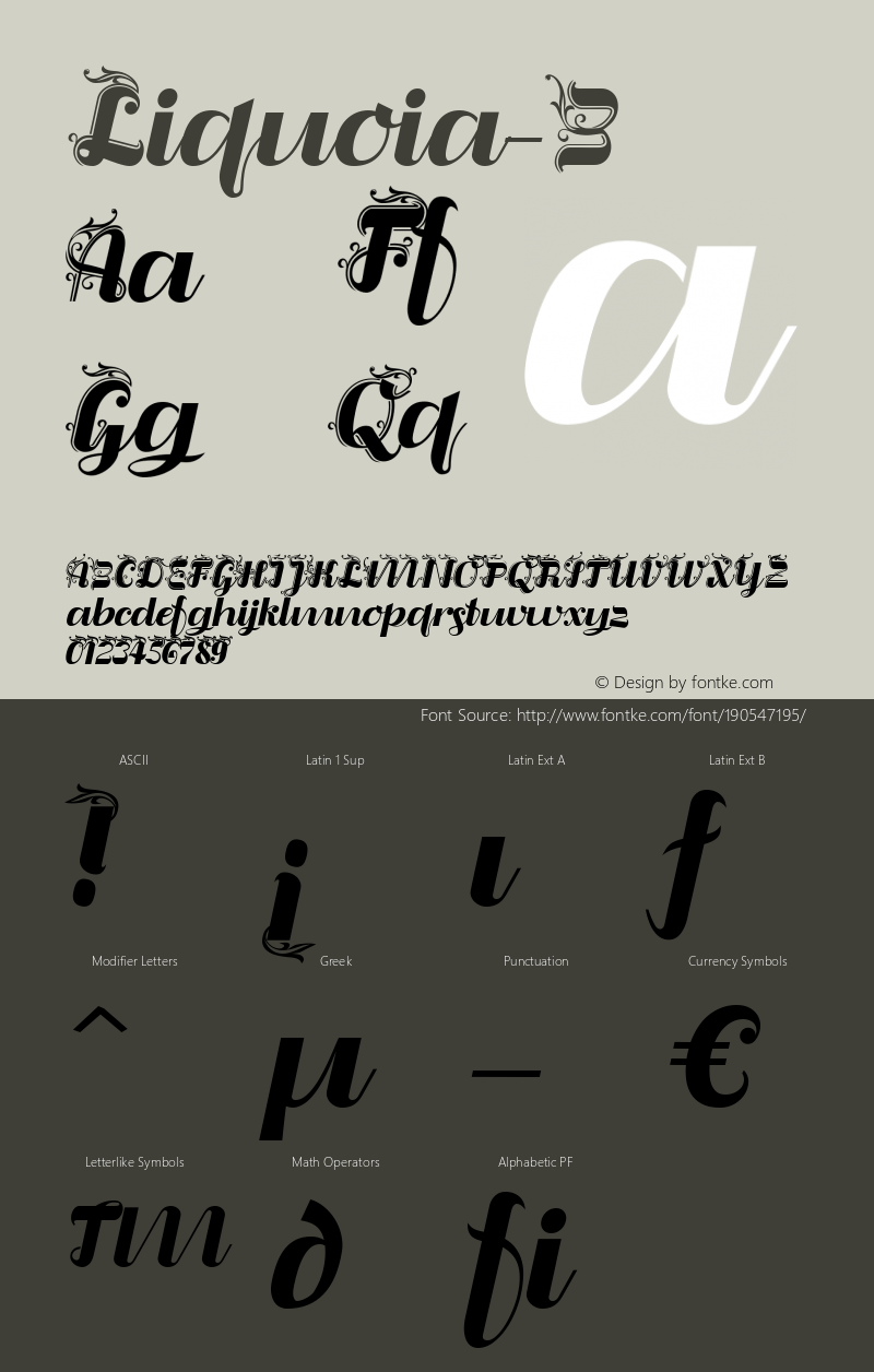 ☞Liquoia B Version 1.000;com.myfonts.easy.wiescherdesign.liquoia.b.wfkit2.version.32cH图片样张