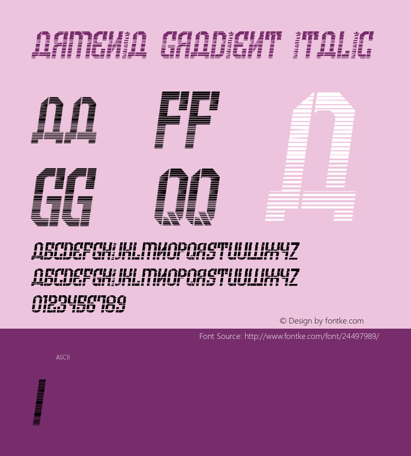 Armenia Gradient Italic Version 1.000图片样张