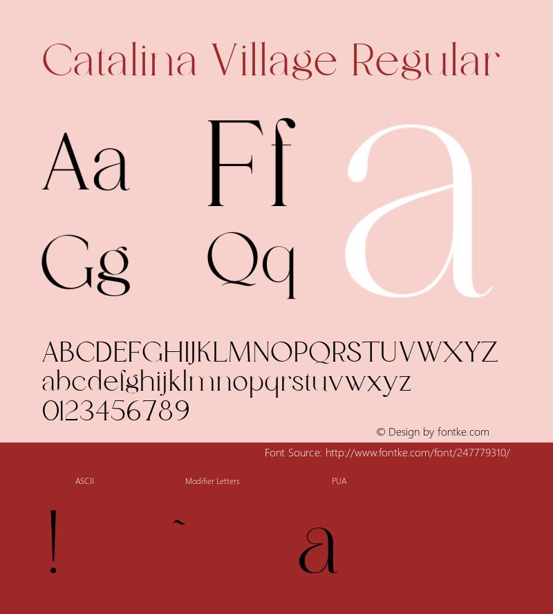 Catalina Village Regular Version 1.000图片样张