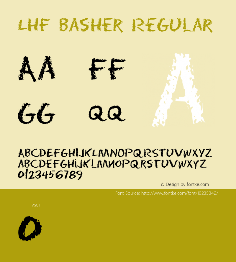LHF Basher Regular Version 1.000;PS 001.000;hotconv 1.0.38图片样张