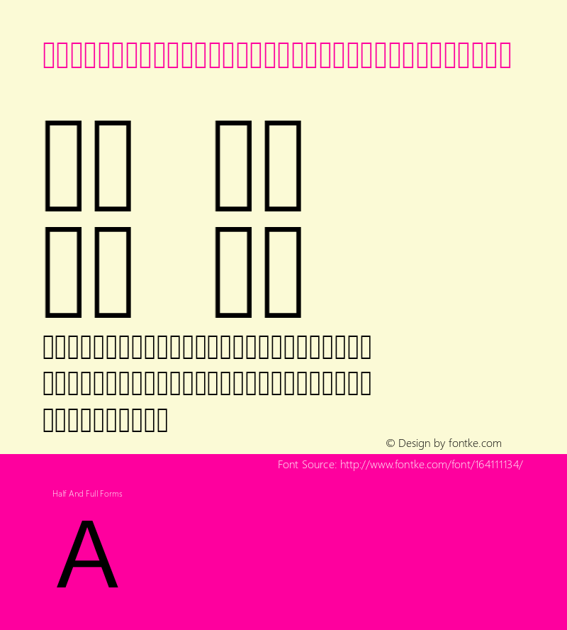 SourceHanSansSC Regular-Alphabetic Version 1.0图片样张