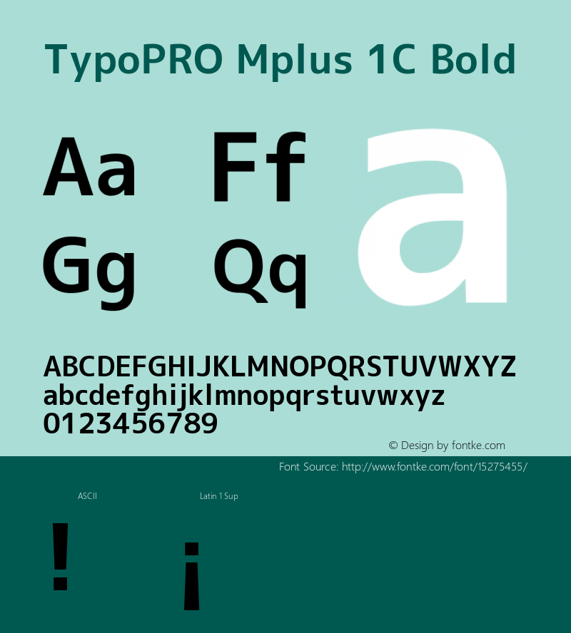 TypoPRO Mplus 1C Bold Version 1.059图片样张