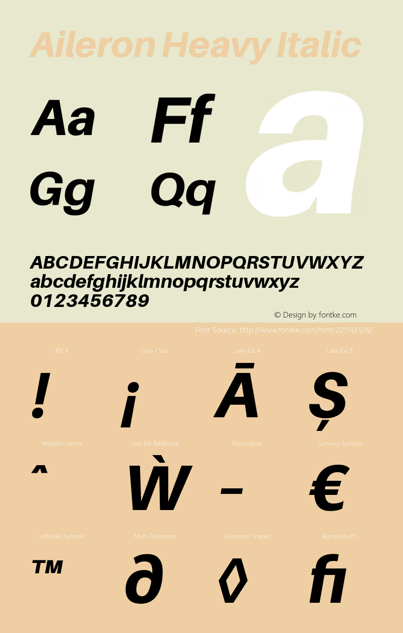 Aileron Heavy Italic Version 1.102;PS 001.102;hotconv 1.0.70;makeotf.lib2.5.58329图片样张