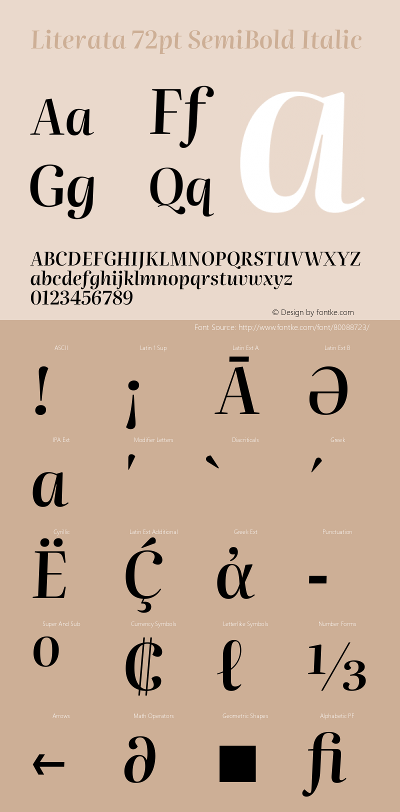 Literata 72pt SemiBold Italic Version 3.002图片样张