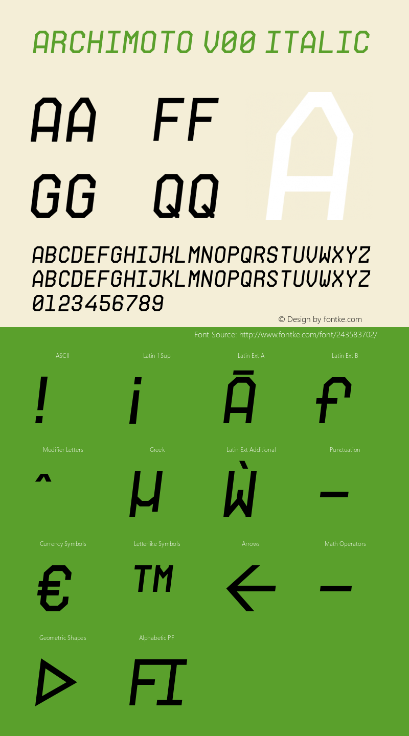 ArchimotoV00-Italic Version 1.000图片样张