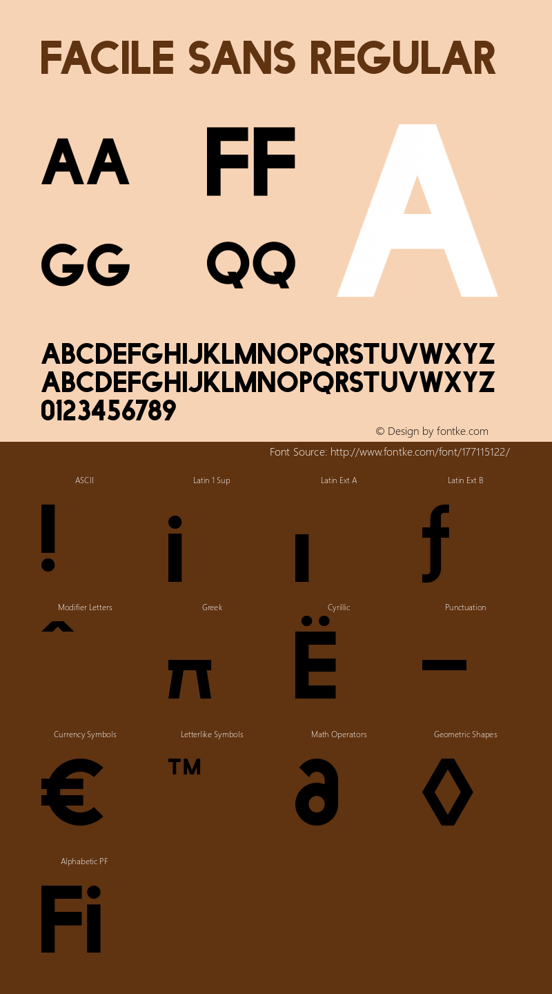 Facile Sans [RUS by Daymarius] Version 1.00 September 21, 2018, initial release图片样张