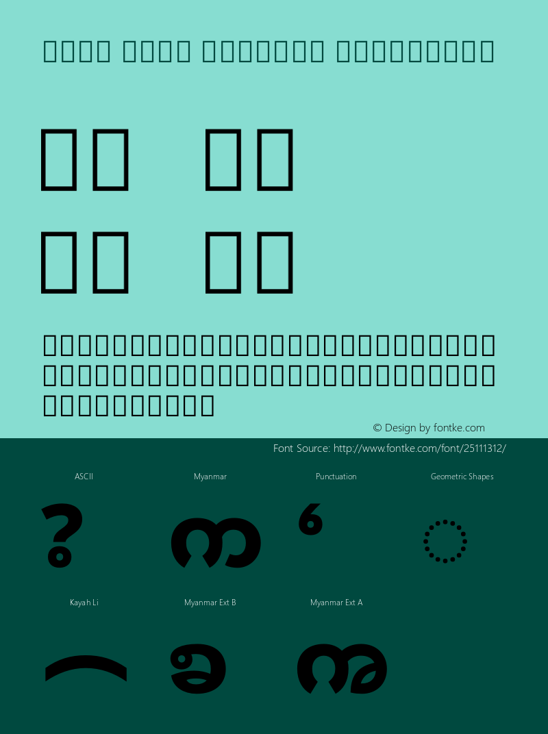 Noto Sans Myanmar ExtraBold Version 2.000图片样张