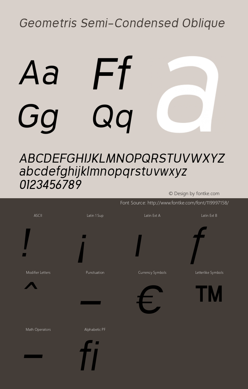 Geometris Semi-Condensed Oblique 001.000图片样张