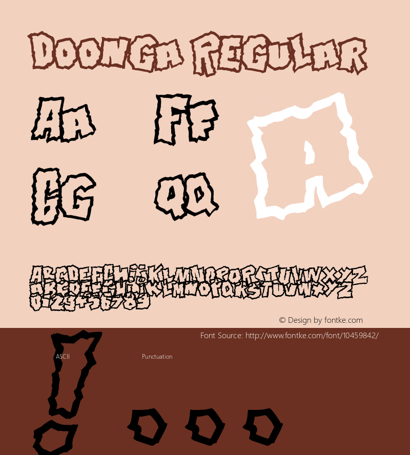 Doonga Regular Version 1.00 December 15, 2012, initial release图片样张