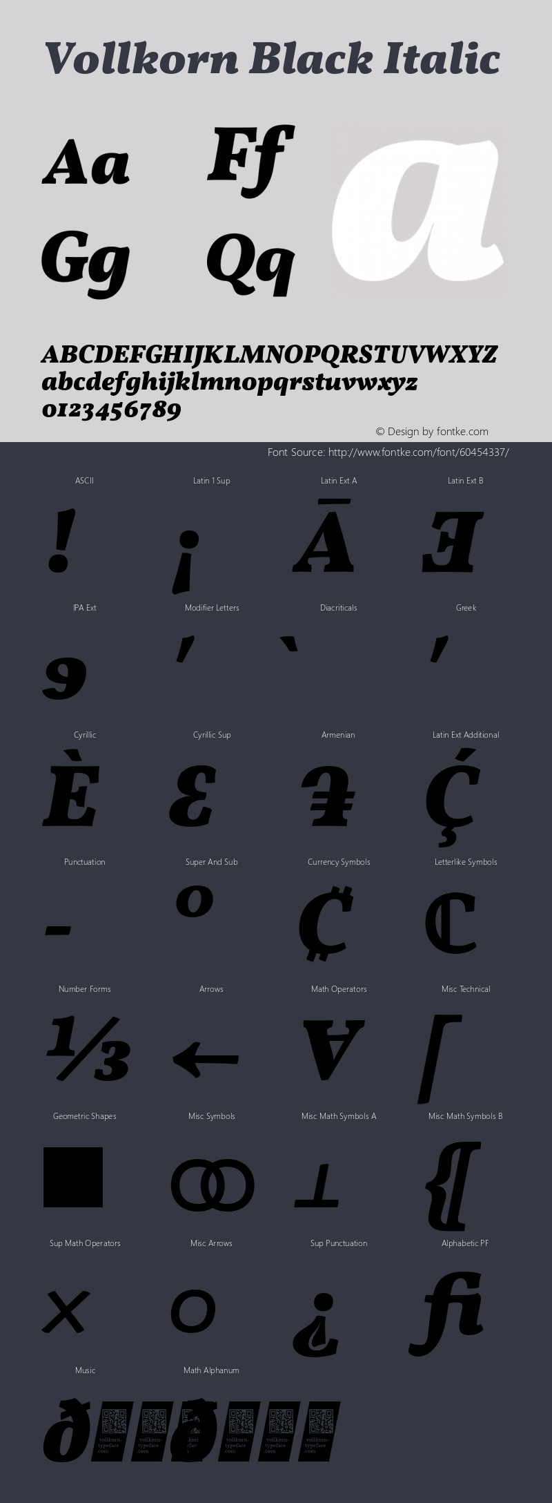 Vollkorn Black Italic Version 4.105;PS 004.105;hotconv 1.0.88;makeotf.lib2.5.64775图片样张