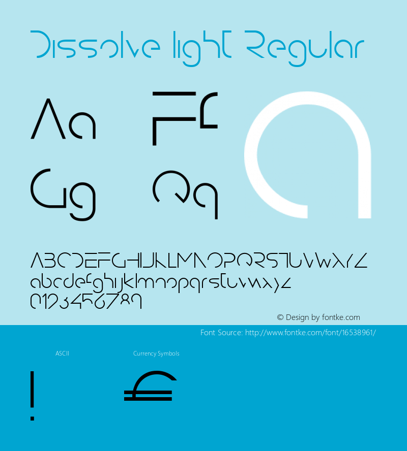 Dissolve light Regular Unknown图片样张