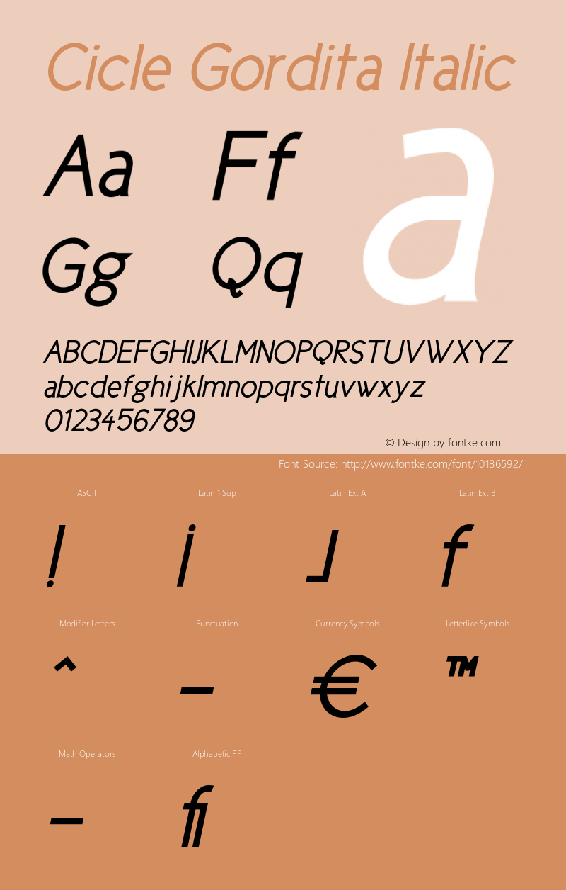 Cicle Gordita Italic 001.000图片样张