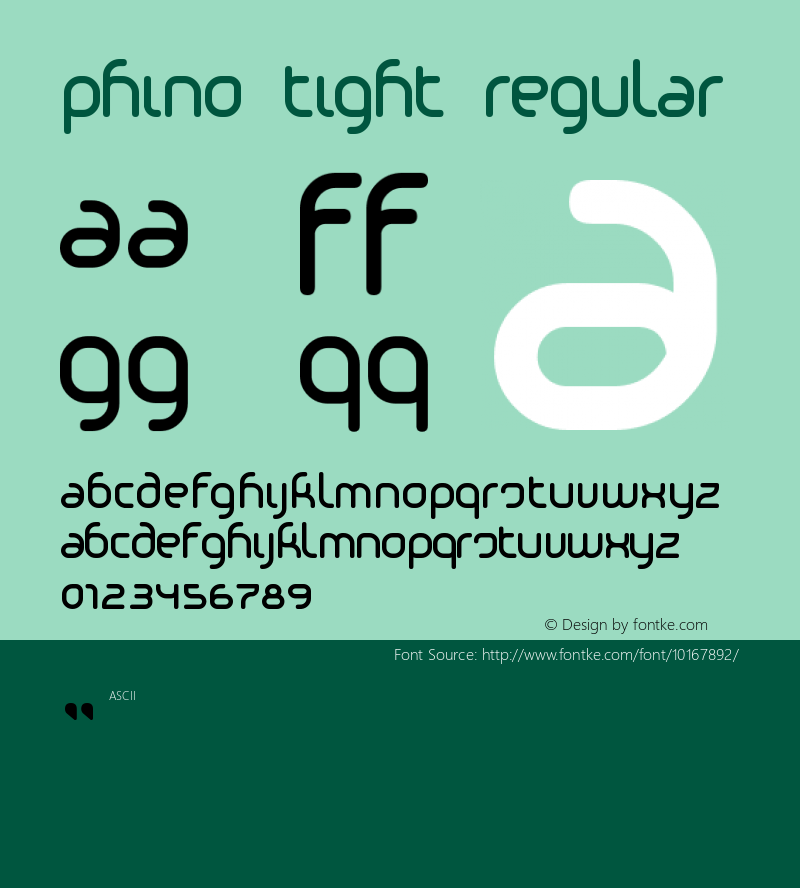 Phino Tight Regular 1999; 1.1图片样张