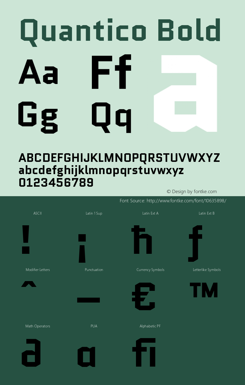 Quantico Bold Version 2.002图片样张