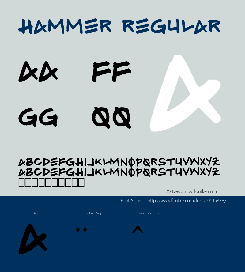 Hammer Regular Version 1.00 September 10, 2013, initial release图片样张