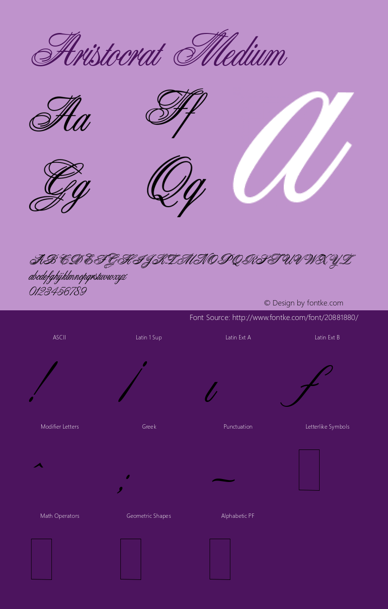 AristocratPlain Version 001.000图片样张