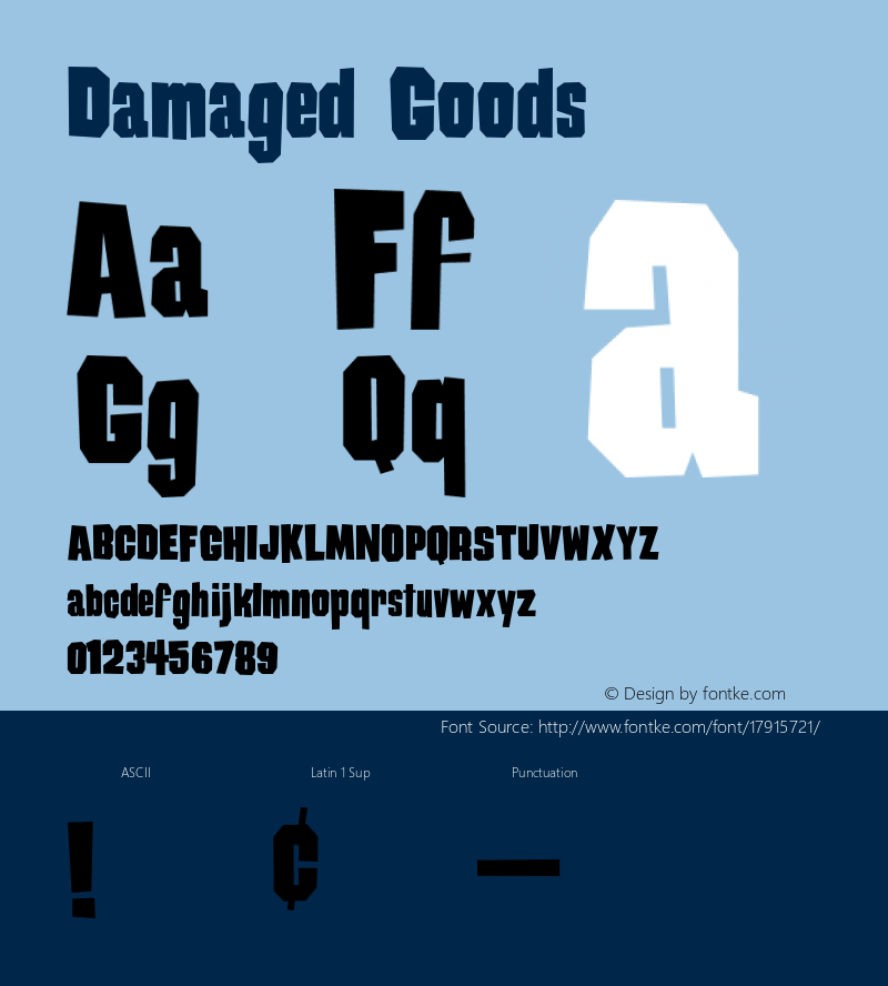 Damaged Goods Macromedia Fontographer 4.1.5 9/30/98图片样张