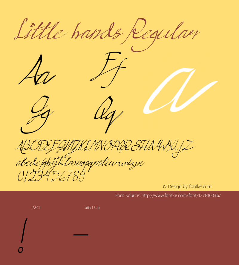 Little hands Version 1.00;November 16, 2020;FontCreator 12.0.0.2525 64-bit图片样张