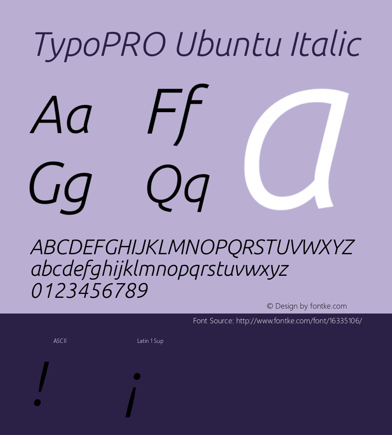 TypoPRO Ubuntu Italic 0.83图片样张