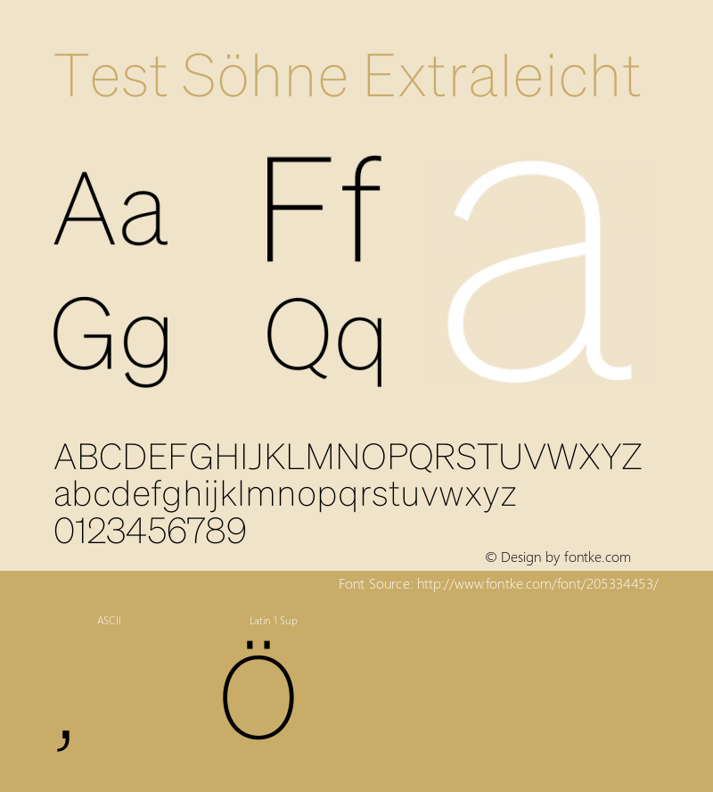Test Söhne Extraleicht Version 1.109;hotconv 1.0.116;makeotfexe 2.5.65601图片样张