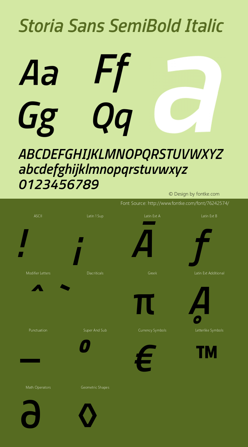 Storia Sans SemiBold Italic Version 60.001;May 25, 2020;FontCreator 12.0.0.2522 64-bit图片样张