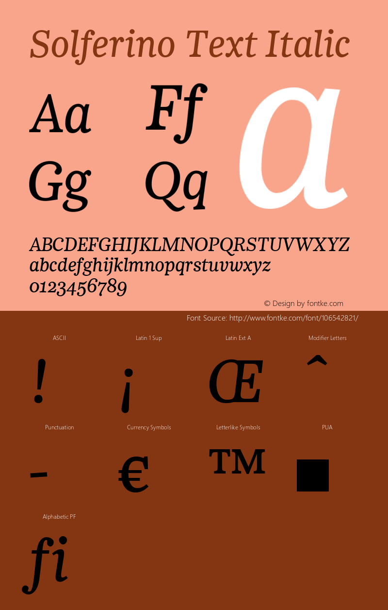 Solferino Text Rg Italic Version 001.000图片样张