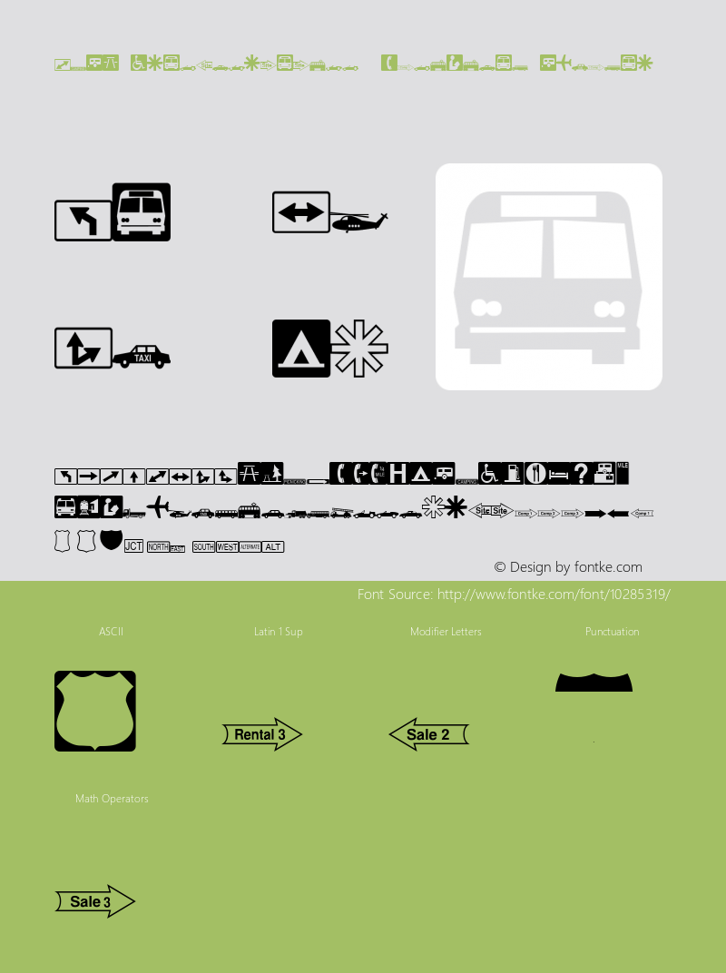 ESRI Transportation  Municipal Regular Macromedia Fontographer 4.1 5/28/96图片样张