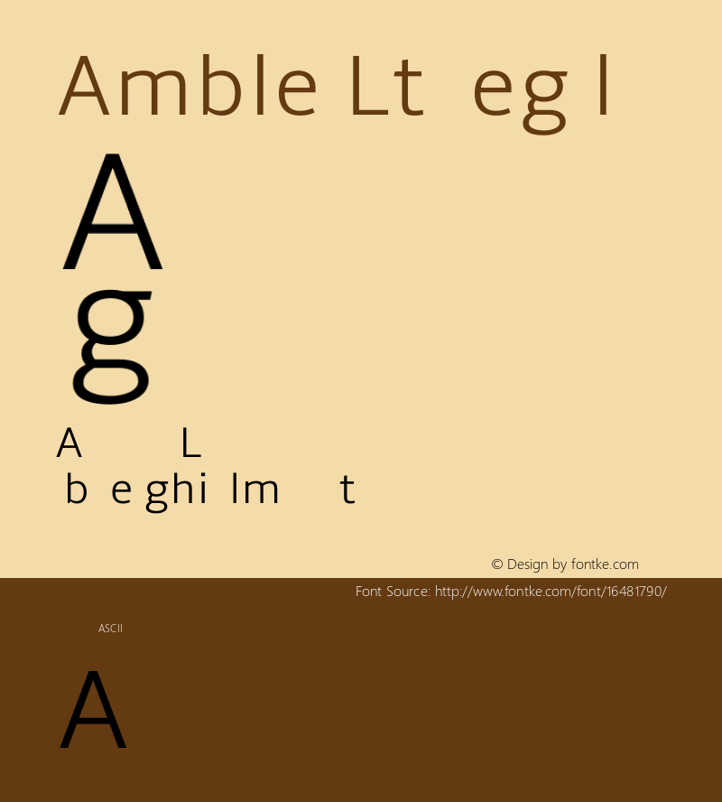 Amble Lt Regular Version 1.00000; 2009图片样张