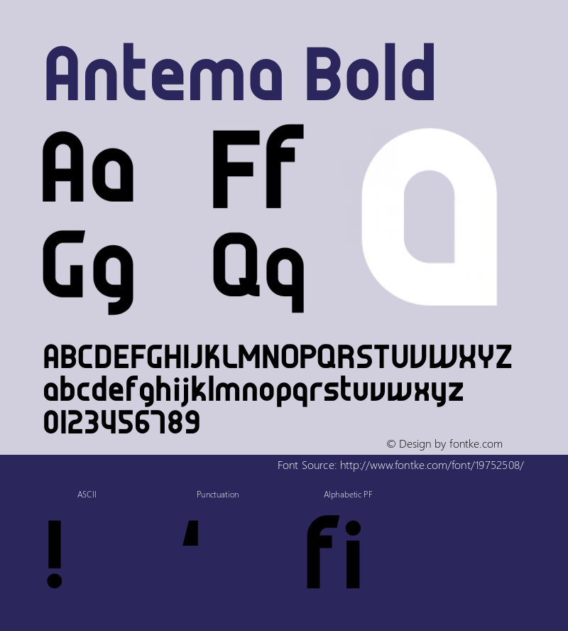 Antema Bold Version 1.000图片样张