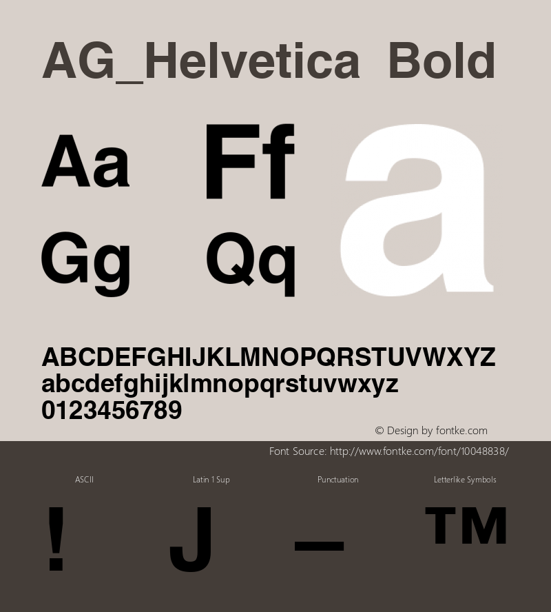 AG_Helvetica Bold 001.000图片样张