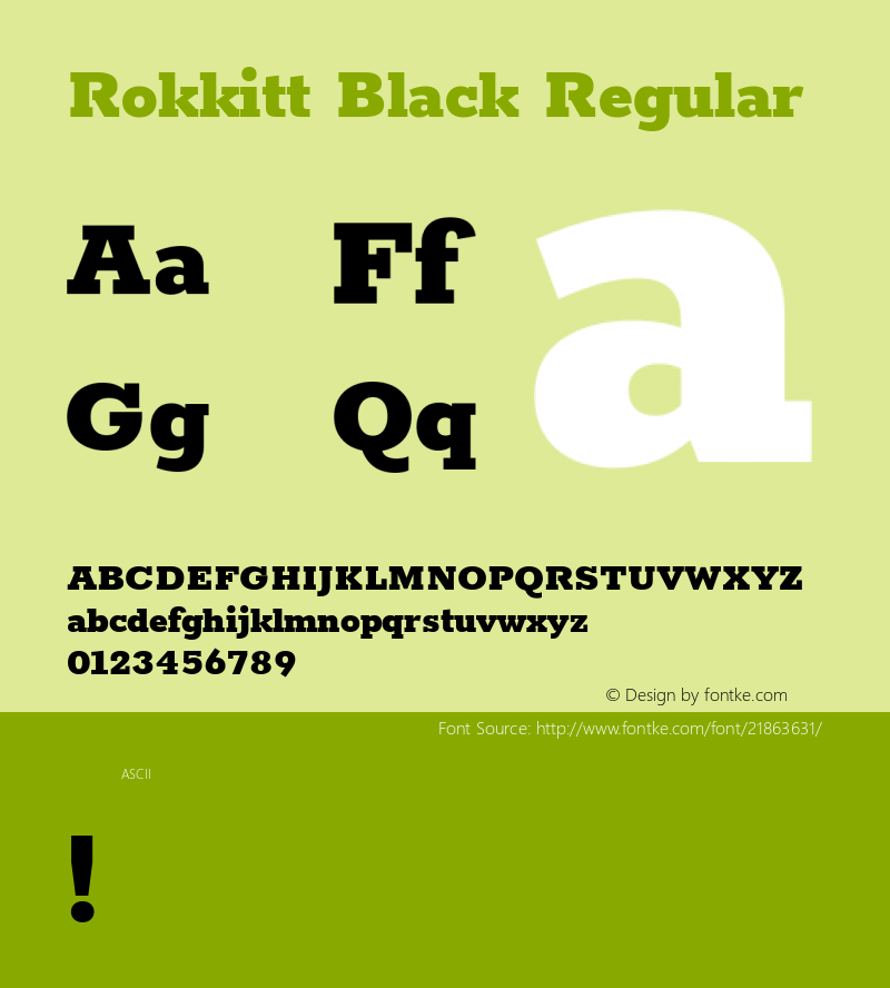 Rokkitt Black Regular 图片样张