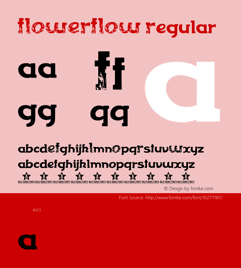 FLOWERFLOW Regular Fontographer 4.7 3/14/10 FG4M­0000002045图片样张