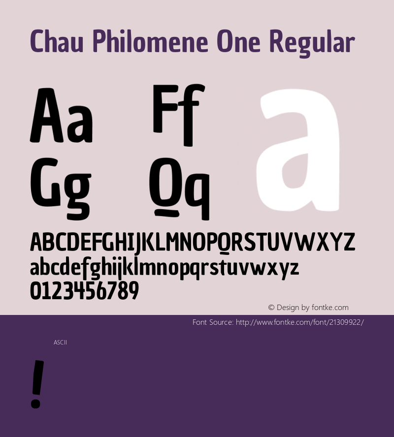 Chau Philomene One Regular 图片样张