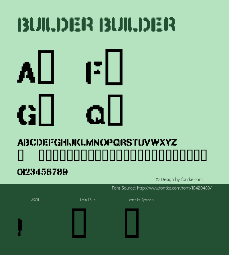 BUILDER BUILDER Version 1.00 2011图片样张