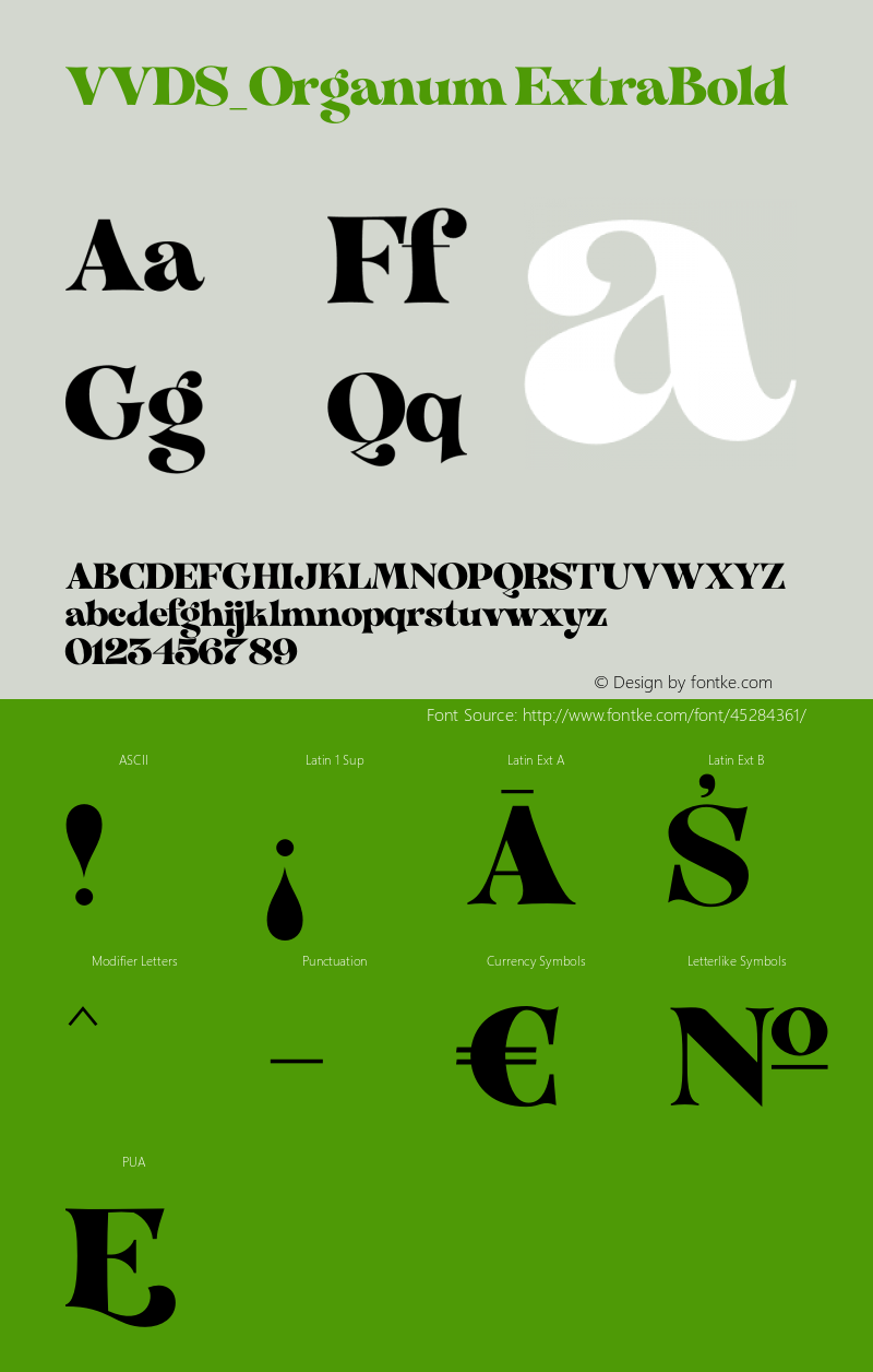 VVDS_Organum ExtraBold Version 1.000;PS 001.000;hotconv 1.0.88;makeotf.lib2.5.64775图片样张