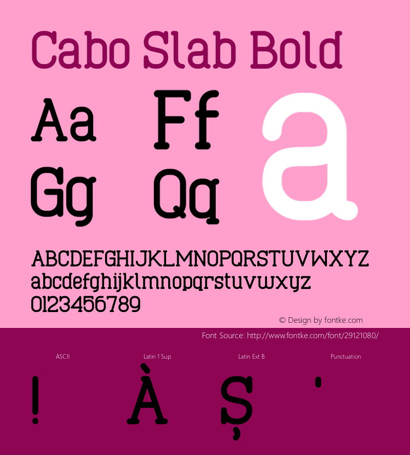 Cabo Slab Bold Version 1.002;Fontself Maker 3.1.1图片样张