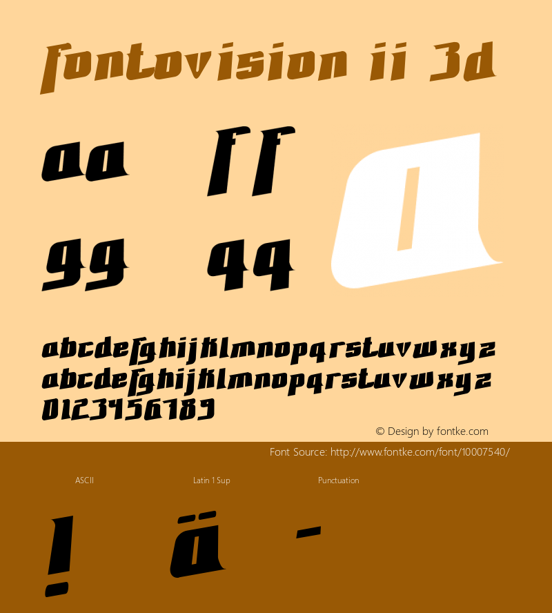 Fontovision II 3D Fontmaker 2.1 (feb 99)图片样张