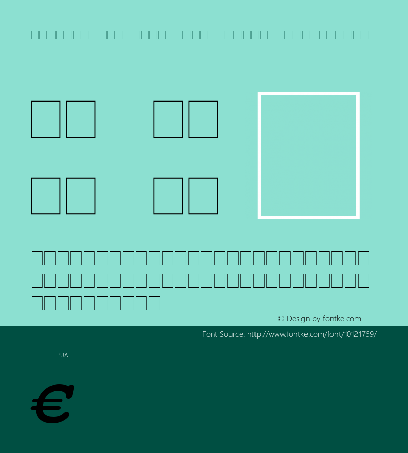 Courier New Euro Bold Italic Bold Italic MS core font:v2.00图片样张