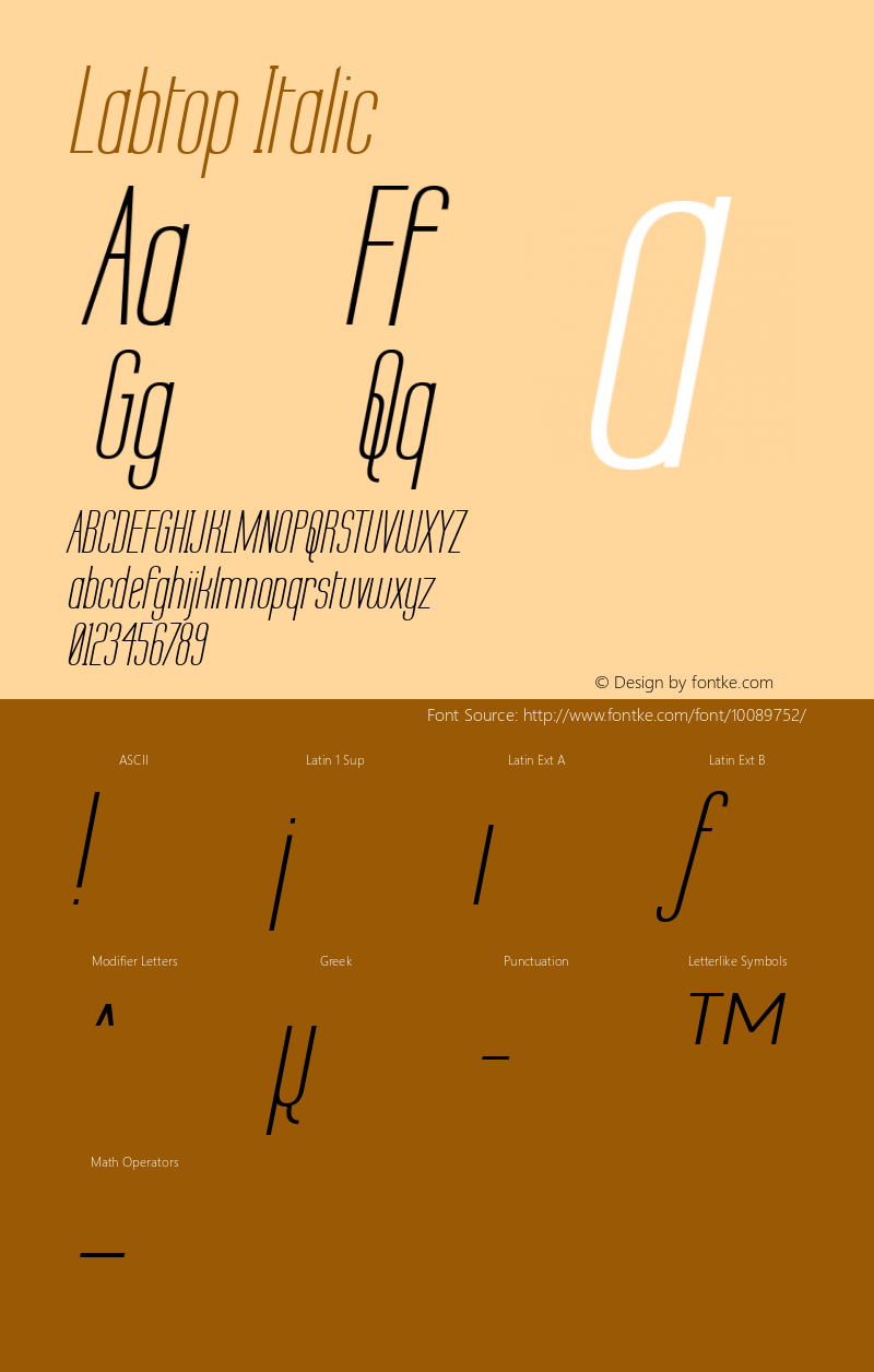 Labtop Italic 1.0图片样张