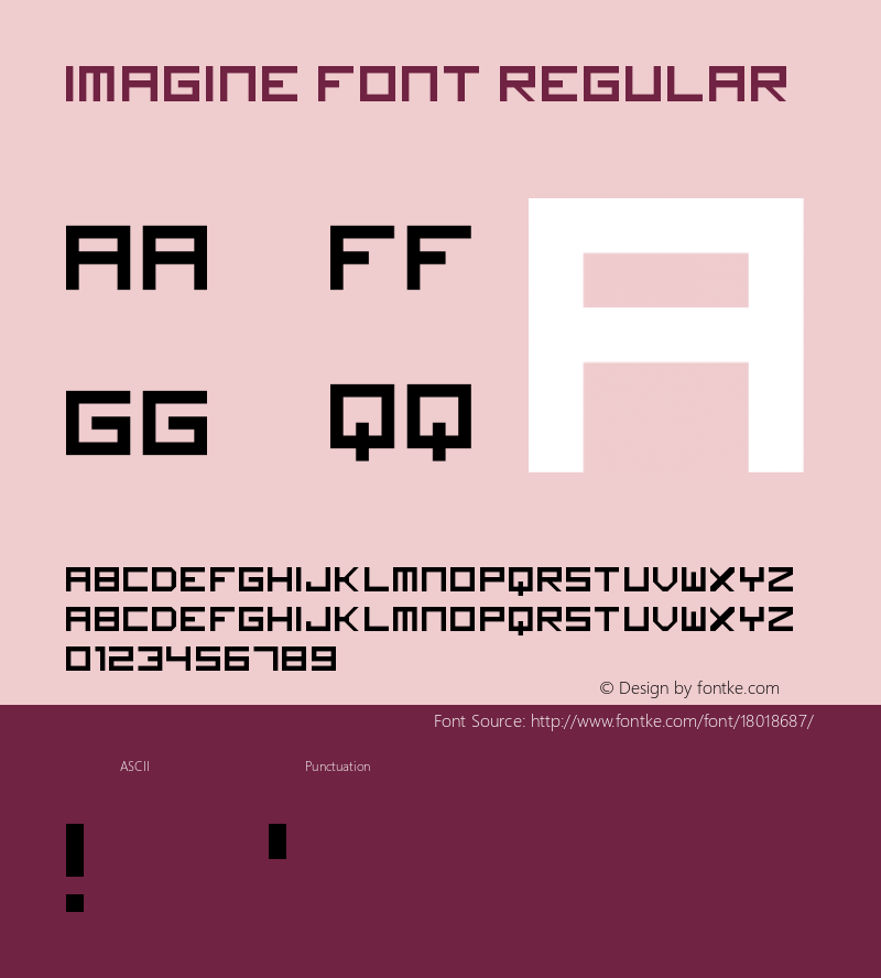 imagine font Regular Version 1.0图片样张