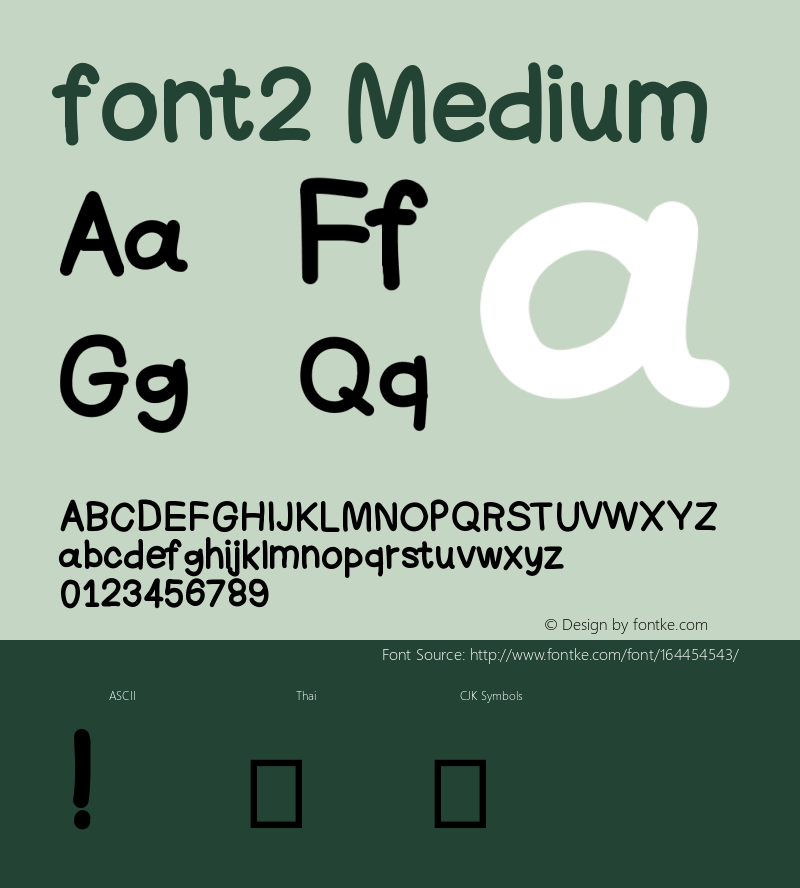 font2 Version 001.000图片样张