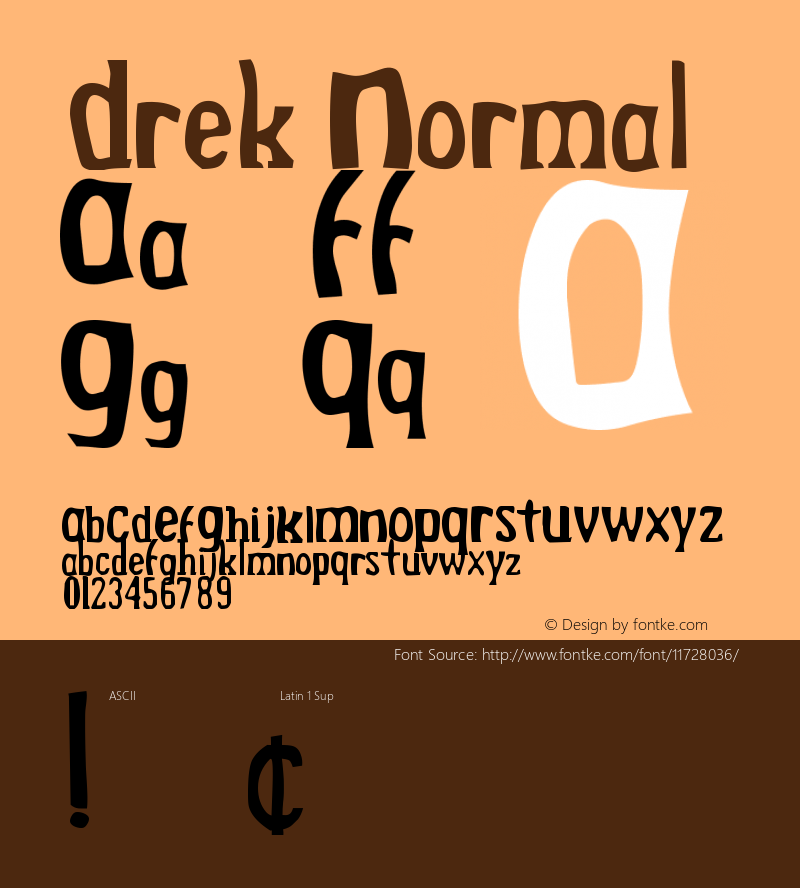 Drek Normal Version Macromedia Fontograp图片样张