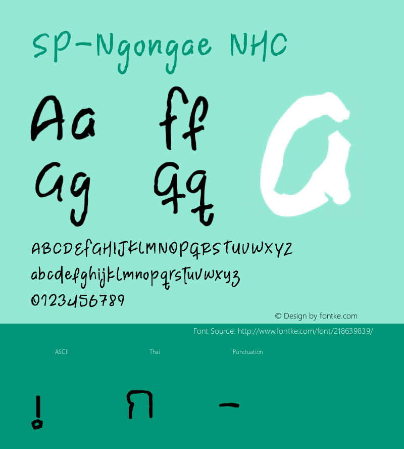 SP-Ngongae NHC Version 1.000;October 30, 2021;FontCreator 14.0.0.2793 64-bit图片样张
