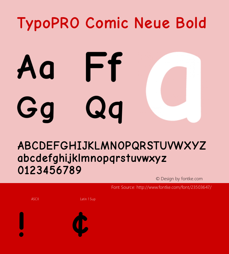 TypoPRO Comic Neue Bold Version 1.000图片样张