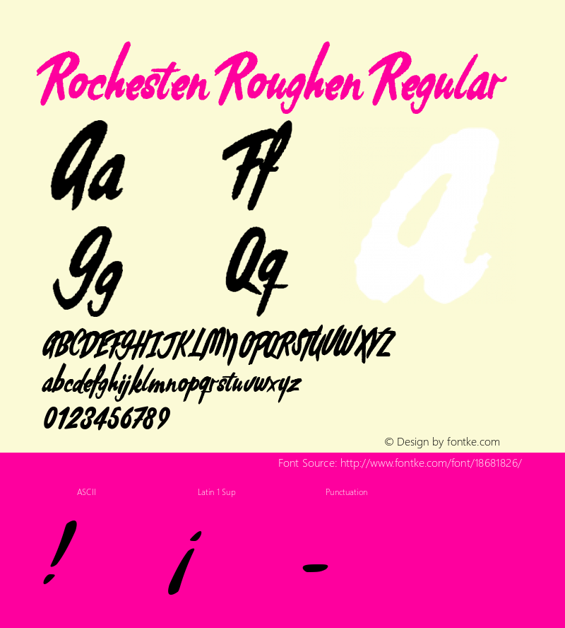 Rochesten Roughen Regular Version 1.001图片样张