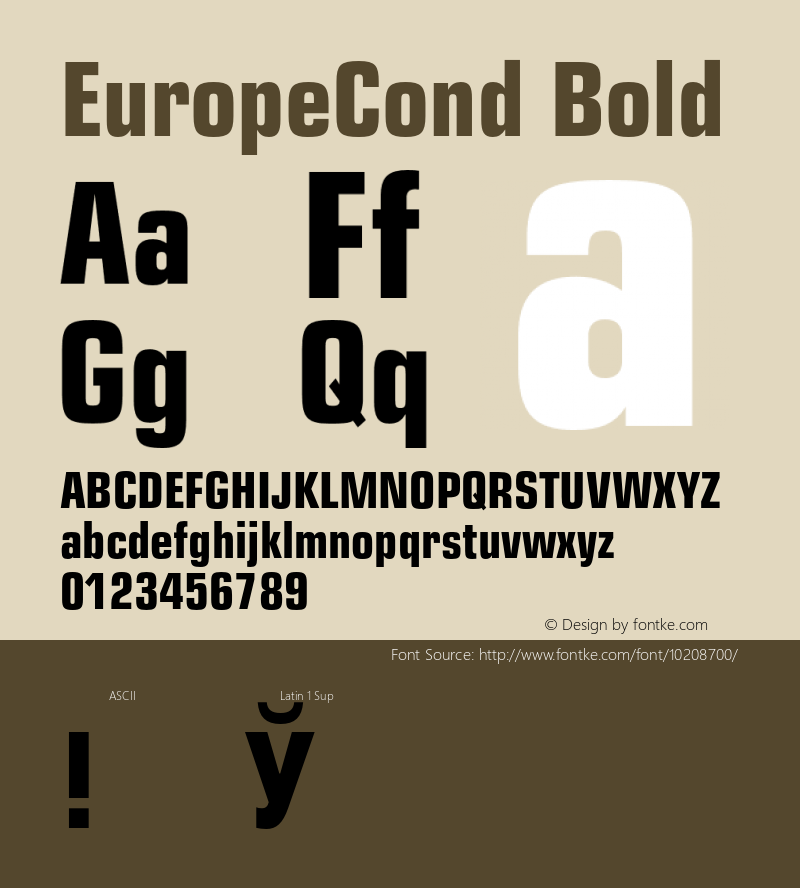 EuropeCond Bold 001.001图片样张